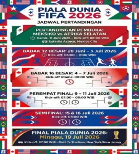 Jadwal Piala Dunia 26 Juni 2026: Pertandingan Seru dan Menarik di Piala Dunia 2026
