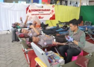 Puluhan Personel dan Instansi Polresta Cilacap Ikuti Donor Darah Sambut Hari Bhayangkara ke-80