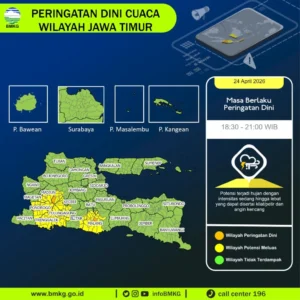 BMKG Ingatkan Hujan Lebat Berpotensi Guyur Sejumlah Wilayah Indonesia