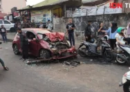 Kecelakaan Beruntun di Bogor, Mobil Brio Hantam 5 Kendaraan Hingga Ringsek