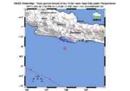 Gempa M 4,2 Mengguncang Laut Barat Daya Pangandaran, Warga Diminta Waspada