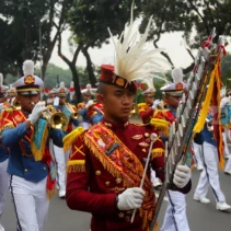 Semarak Kirab Merah Putih HUT ke-81 Kemerdekaan RI di Monas